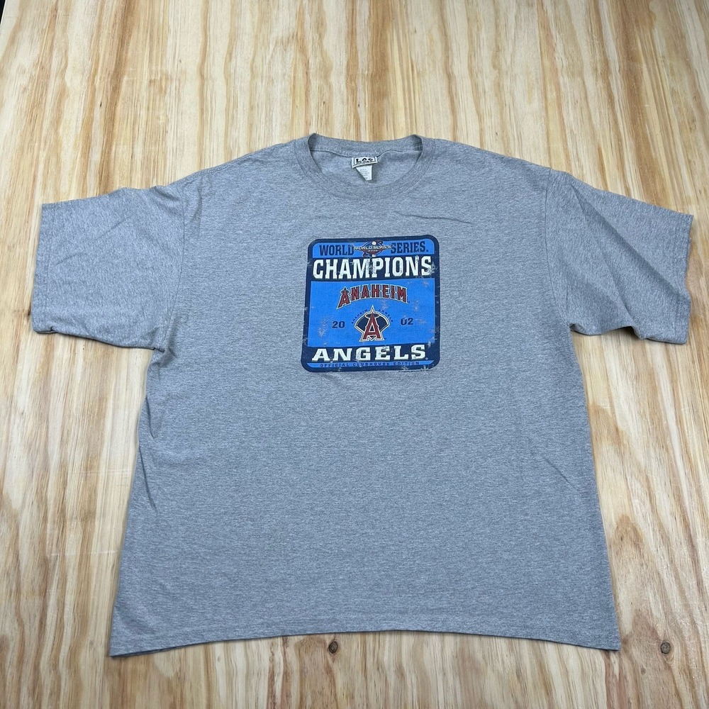 Vintage Y2K Lee Sport Anaheim Angels 2002 World Series Champions‎ T-Shirt XL - Picture 2 of 9